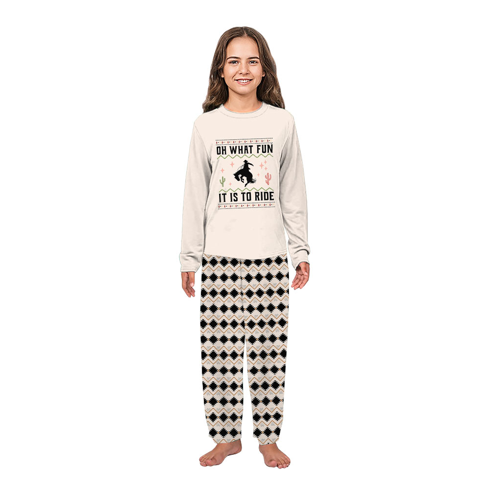 Oh What Fun It is To Ride Cool Cowboy Christmas Pajamas Oh What Fun It is To Ride Cool Cowboy Christmas Pajamas
