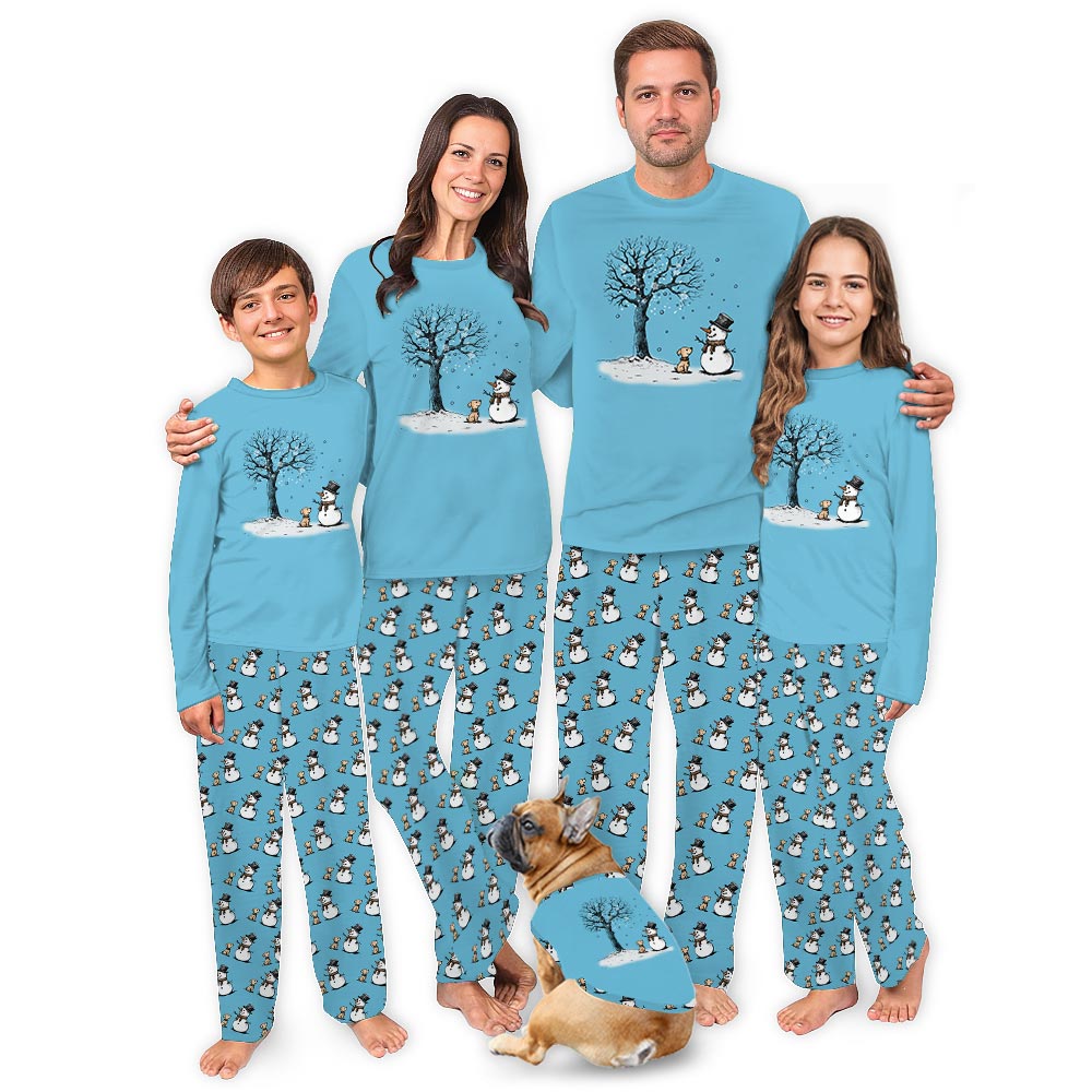 Cute Let It Snow Snowman PJ For Christmas Family Cute Let It Snow Snowman PJ For Christmas Family