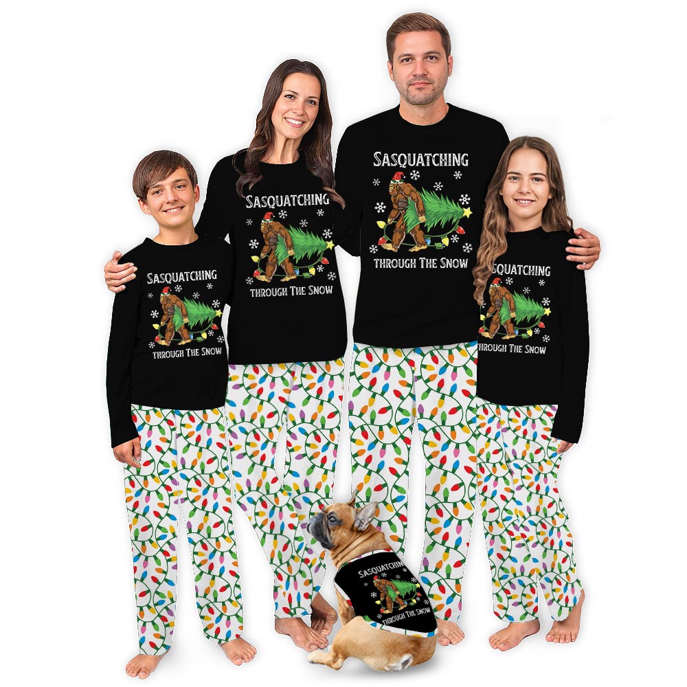 Festive Sasquatching Through The Snow Matching Christmas Outfits Festive Sasquatching Through The Snow Matching Christmas Outfits