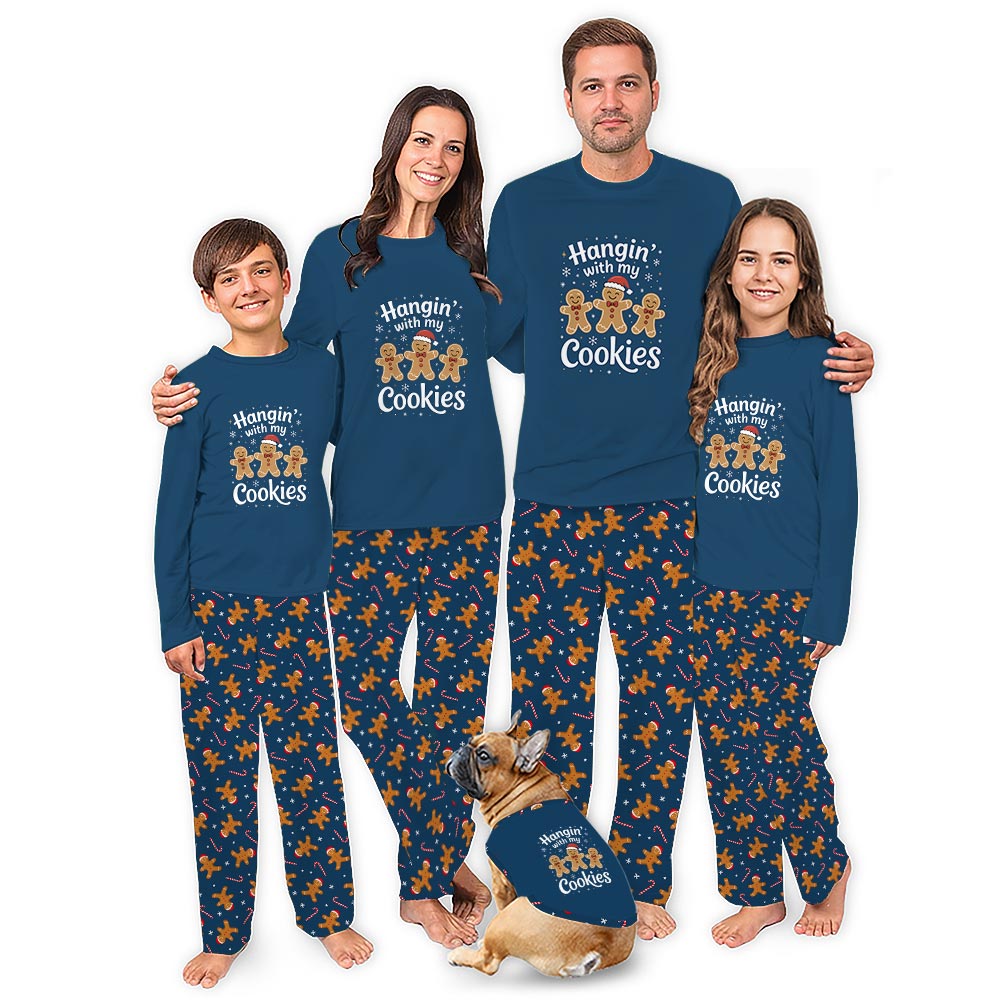 Cute Christmas Family Pajamas Hangin With My Cookies Cute Christmas Family Pajamas Hangin With My Cookies