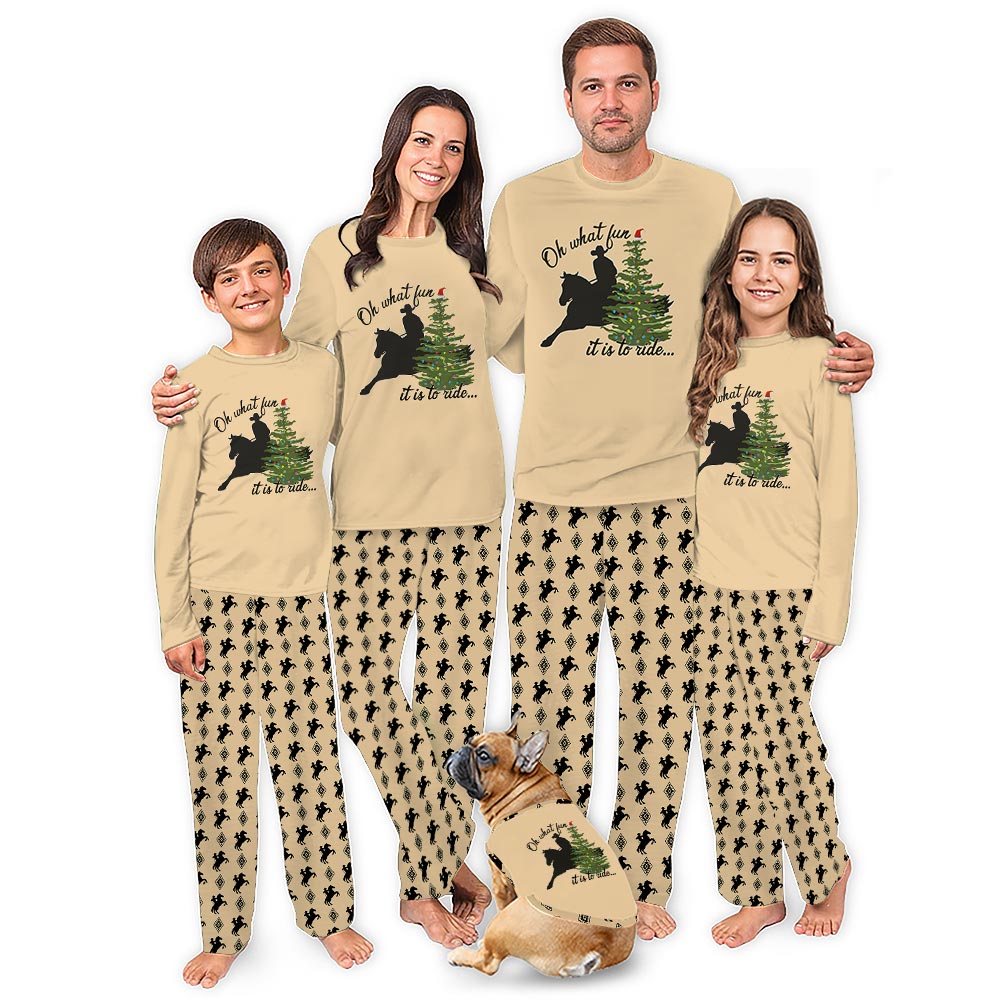 Original Cowboy Christmas Pajamas Oh What Fun It Is To Ride Original Cowboy Christmas Pajamas Oh What Fun It Is To Ride