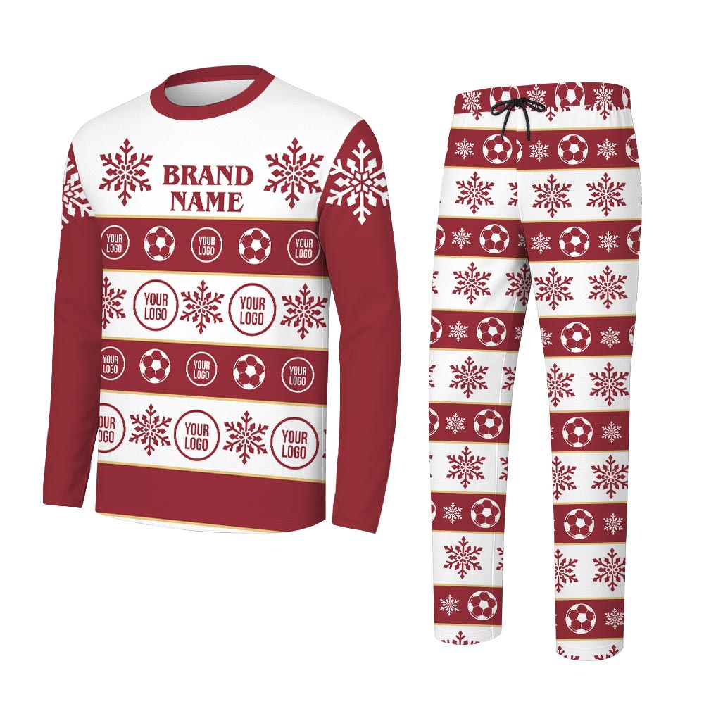 Personalized Soccer Pajamas With Logo For Team Matching Christmas Personalized Soccer Pajamas With Logo For Team Matching Christmas