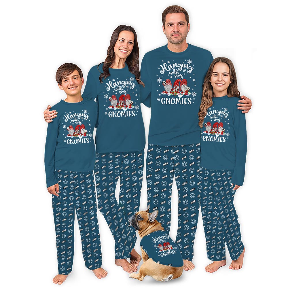 Hanging With My Gnomies Matching Group Christmas Pajamas With Pockets And Soccer Hanging With My Gnomies Matching Group Christmas Pajamas With Pockets And Soccer