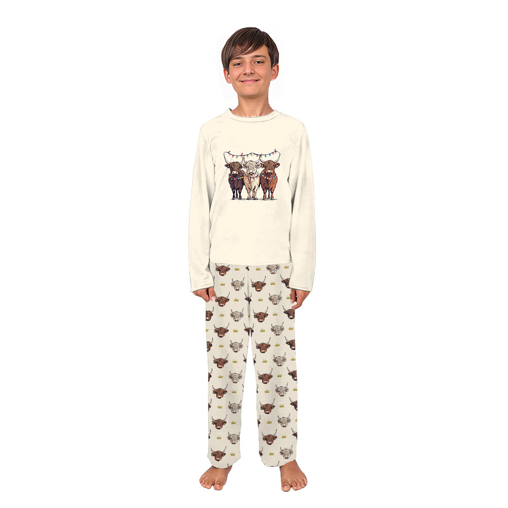Highland Cow Christmas Pajamas Matching Family And Dog Highland Cow Christmas Pajamas Matching Family And Dog