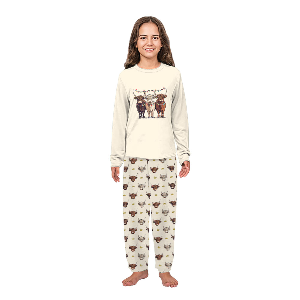 Highland Cow Christmas Pajamas Matching Family And Dog Highland Cow Christmas Pajamas Matching Family And Dog