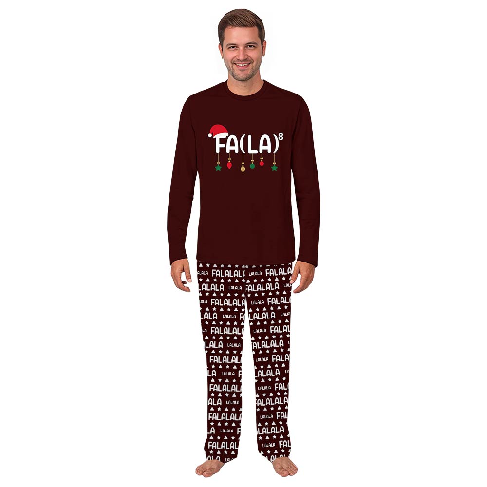 Funny Fa La La Matching Family Christmas Pajamas Red Funny Fa La La Matching Family Christmas Pajamas Red