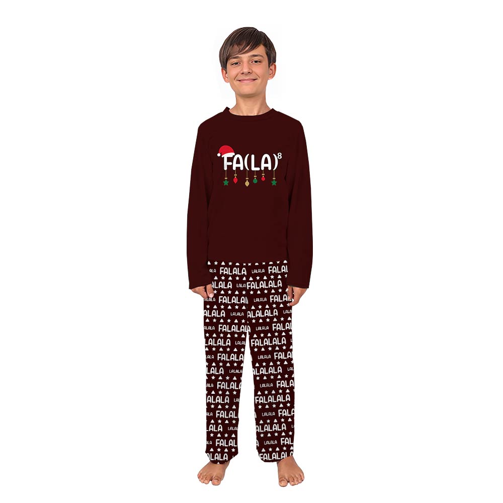 Funny Fa La La Matching Family Christmas Pajamas Red Funny Fa La La Matching Family Christmas Pajamas Red