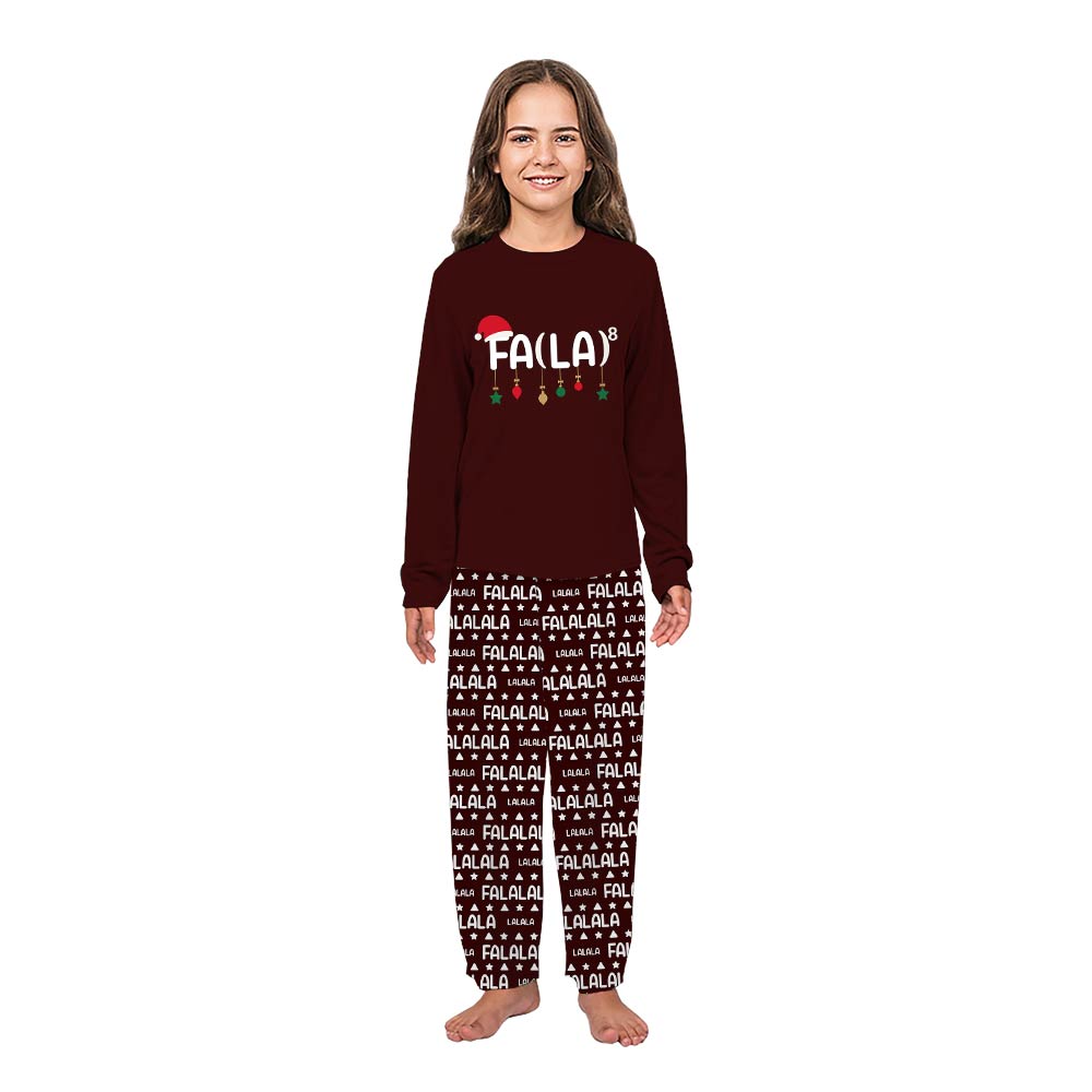 Funny Fa La La Matching Family Christmas Pajamas Red Funny Fa La La Matching Family Christmas Pajamas Red