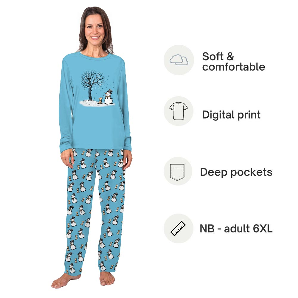 Cute Let It Snow Snowman PJ For Christmas Family Cute Let It Snow Snowman PJ For Christmas Family