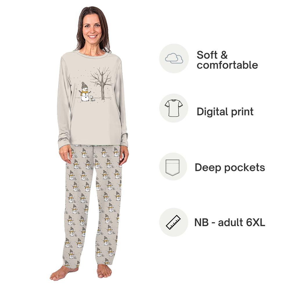 Snowman Matching Christmas Jammies With Pockets Snowman Matching Christmas Jammies With Pockets