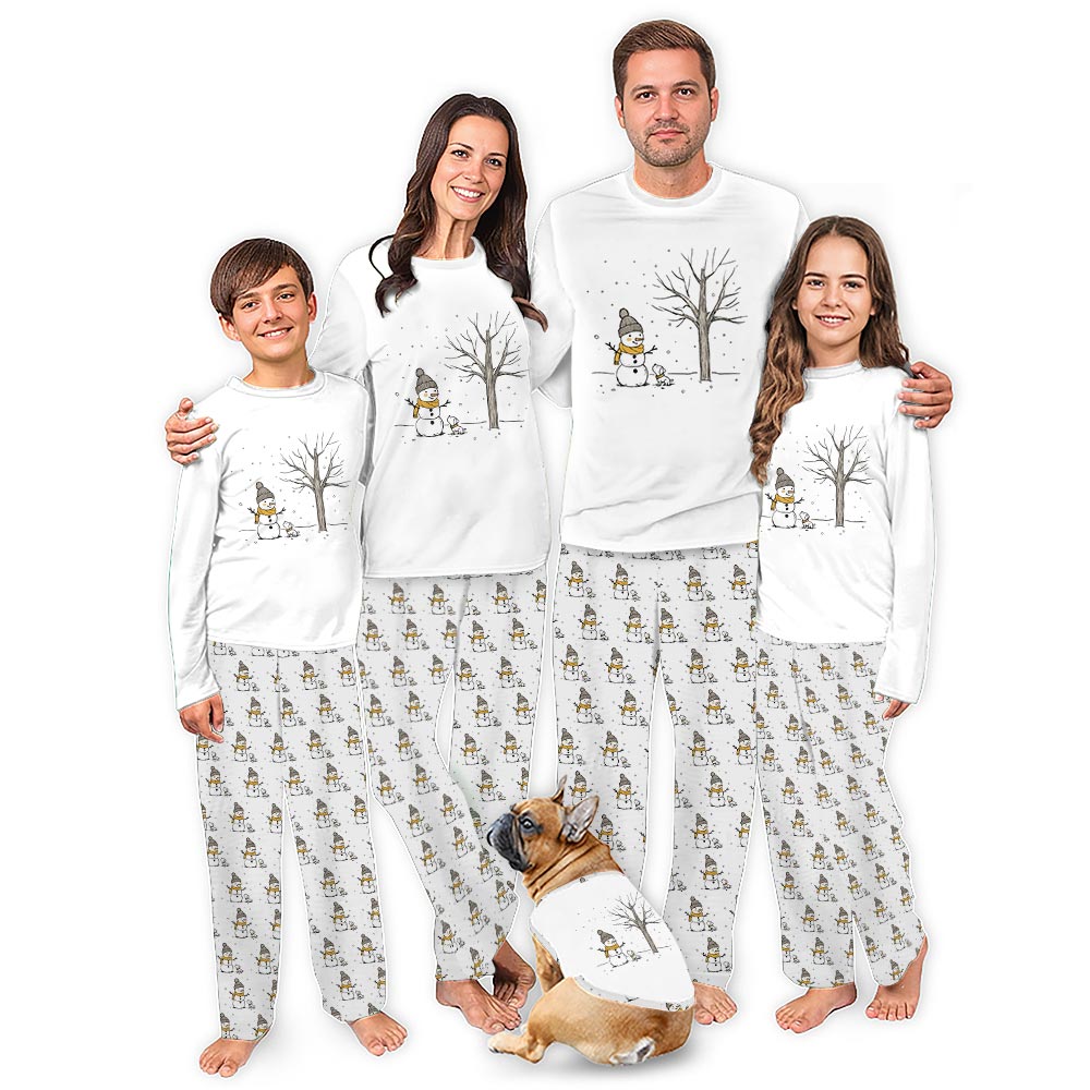 Snowman Matching Christmas Jammies With Pockets Snowman Matching Christmas Jammies With Pockets