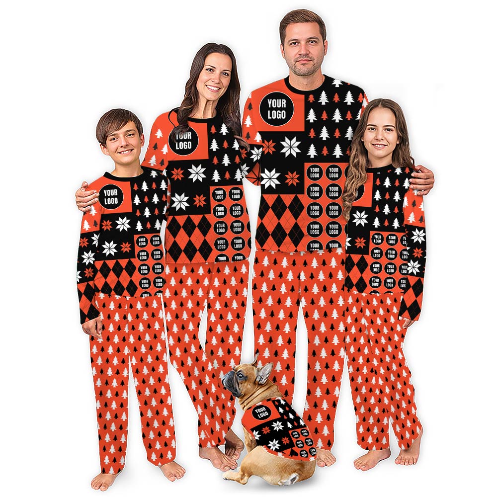 Custom Logo Sport Christmas Pajamas Matching Team and Group Custom Logo Sport Christmas Pajamas Matching Team and Group