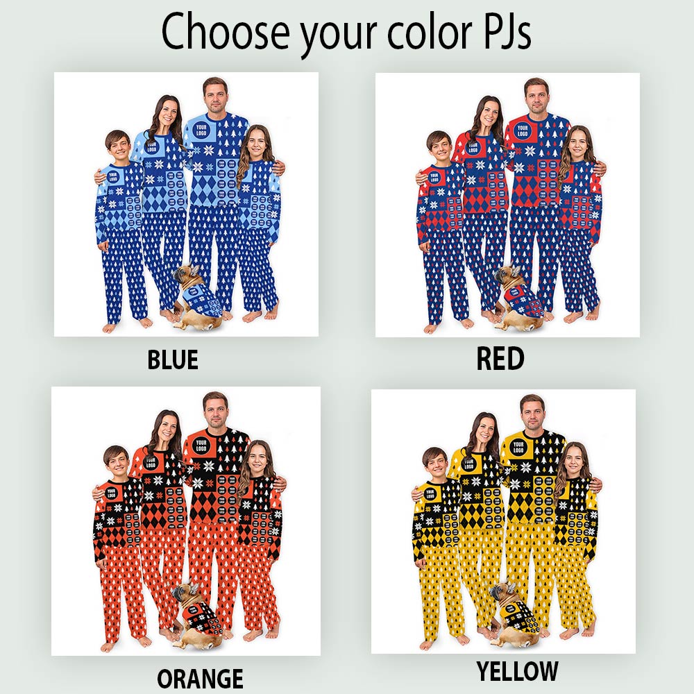 Custom Logo Sport Christmas Pajamas Matching Team and Group Custom Logo Sport Christmas Pajamas Matching Team and Group