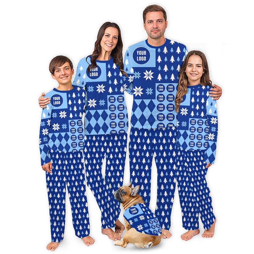 Custom Logo Sport Christmas Pajamas Matching Team and Group Custom Logo Sport Christmas Pajamas Matching Team and Group