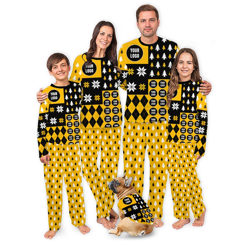 Custom Logo Sport Christmas Pajamas Matching Team and Group Custom Logo Sport Christmas Pajamas Matching Team and Group