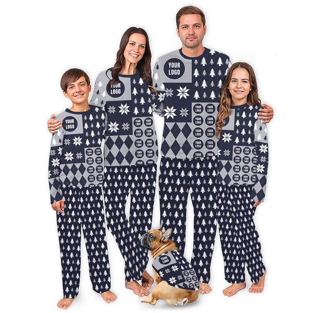 Custom Logo Sport Christmas Pajamas Matching Team and Group Custom Logo Sport Christmas Pajamas Matching Team and Group