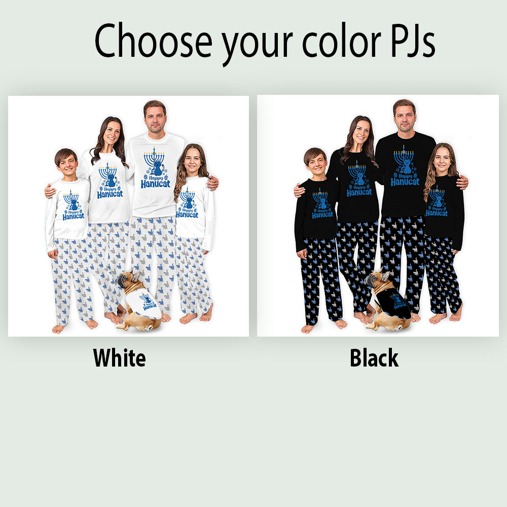 Happy Hanucat Family Pajamas With Plus and Infant Sizes Happy Hanucat Family Pajamas With Plus and Infant Sizes