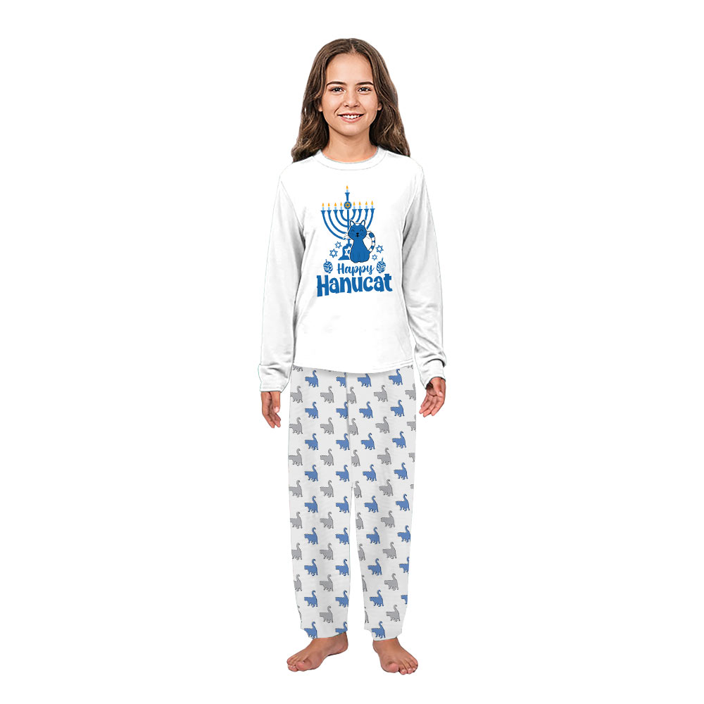 Happy Hanucat Family Pajamas With Plus and Infant Sizes Happy Hanucat Family Pajamas With Plus and Infant Sizes