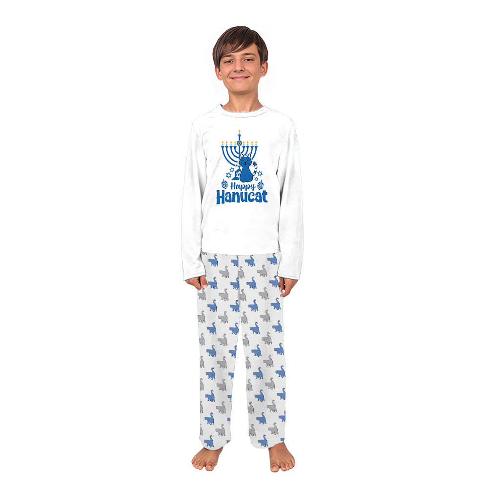 Happy Hanucat Family Pajamas With Plus and Infant Sizes Happy Hanucat Family Pajamas With Plus and Infant Sizes