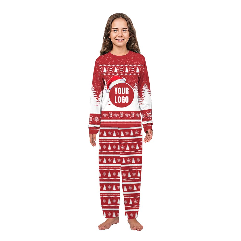 Personalized Christmas Pajamas With Company and Team Logo Personalized Christmas Pajamas With Company and Team Logo