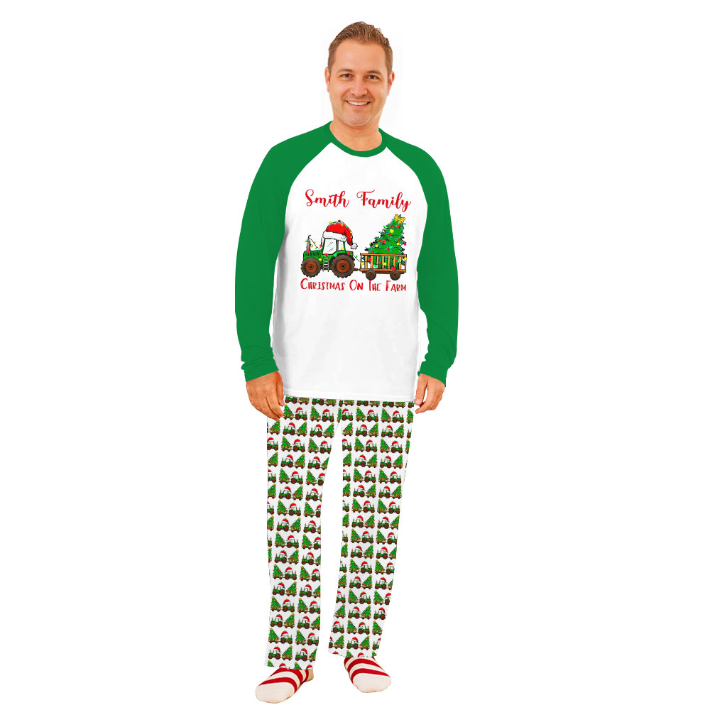 Custom Family Christmas on the Farm Matching Pajamas And Dog Custom Family Christmas on the Farm Matching Pajamas And Dog