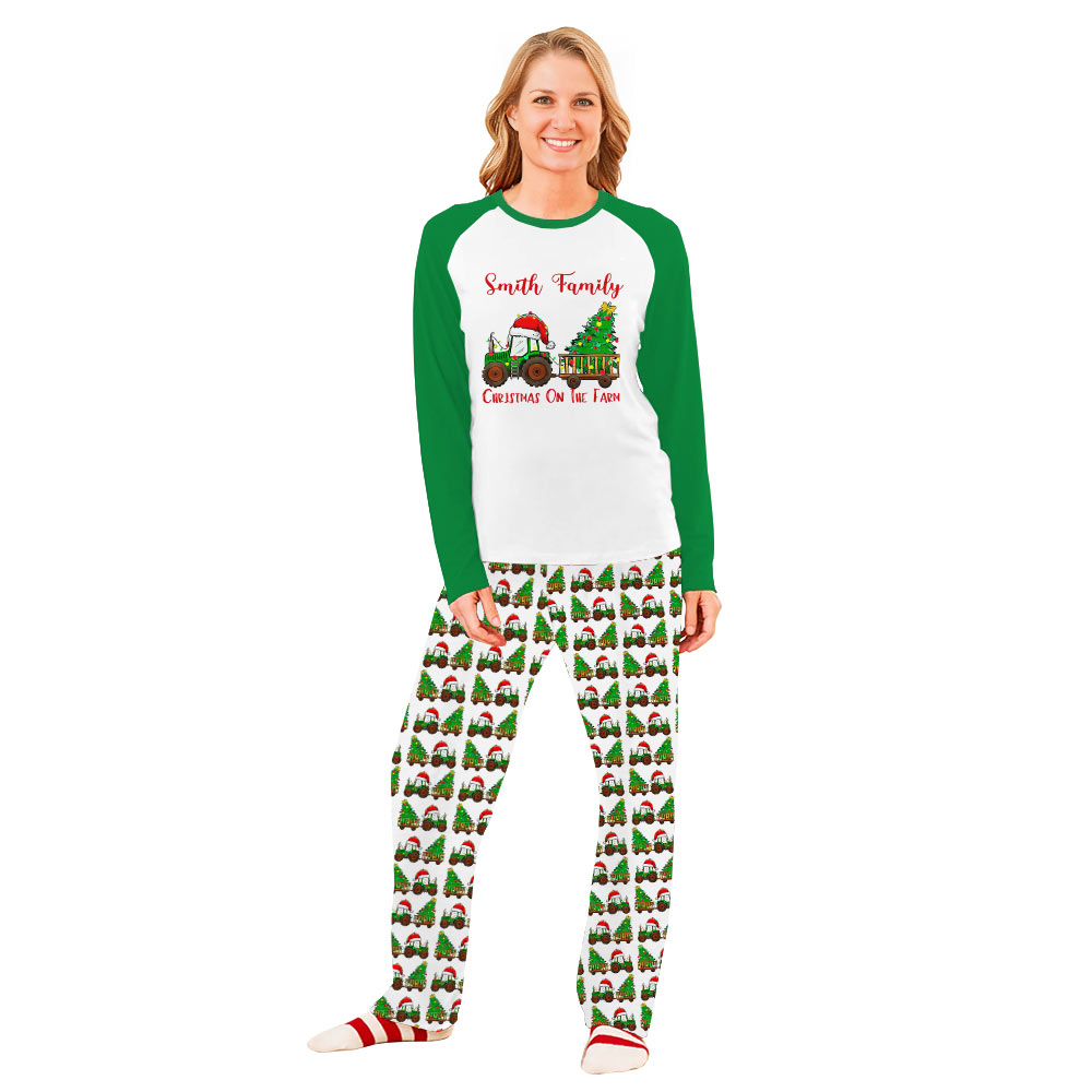 Custom Family Christmas on the Farm Matching Pajamas And Dog Custom Family Christmas on the Farm Matching Pajamas And Dog