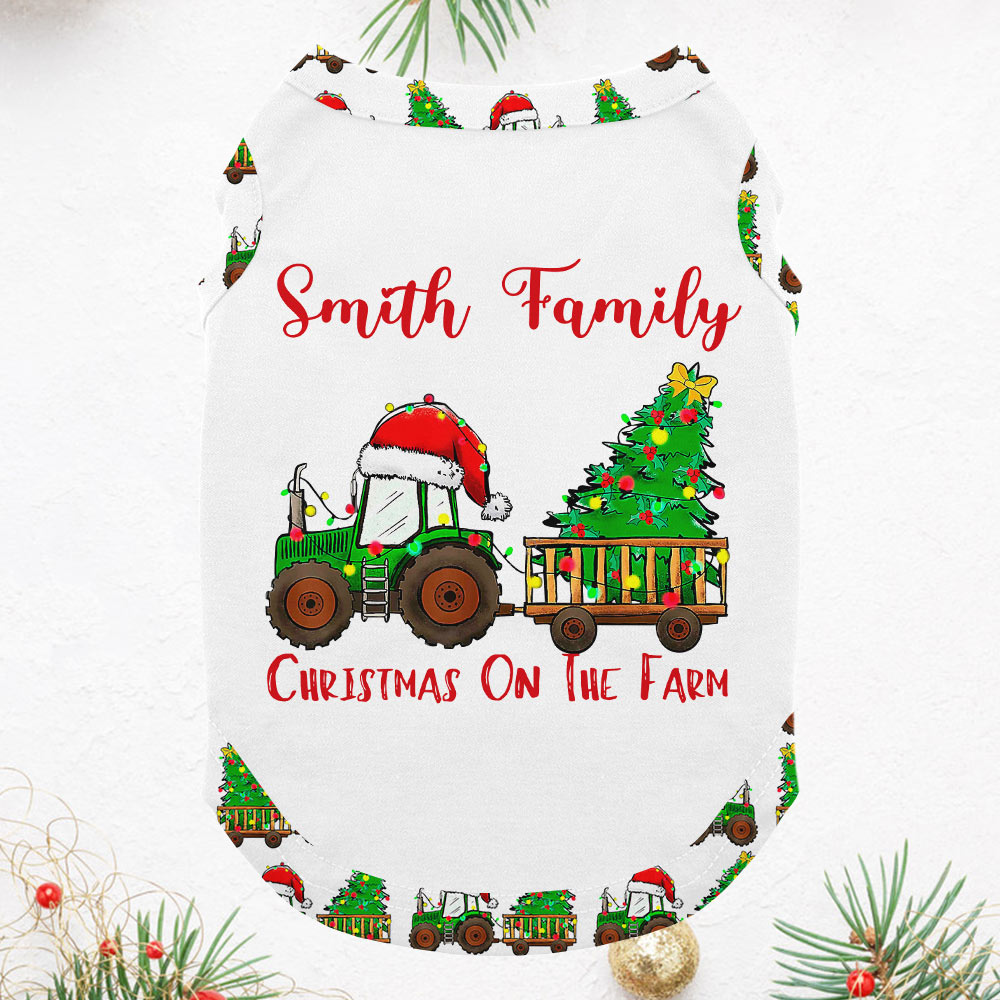 Custom Family Christmas on the Farm Matching Pajamas And Dog Custom Family Christmas on the Farm Matching Pajamas And Dog