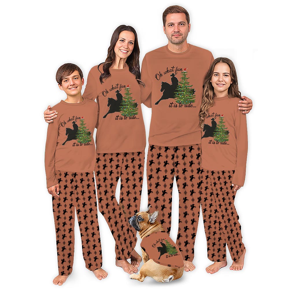 Original Cowboy Christmas Pajamas Oh What Fun It Is To Ride Original Cowboy Christmas Pajamas Oh What Fun It Is To Ride