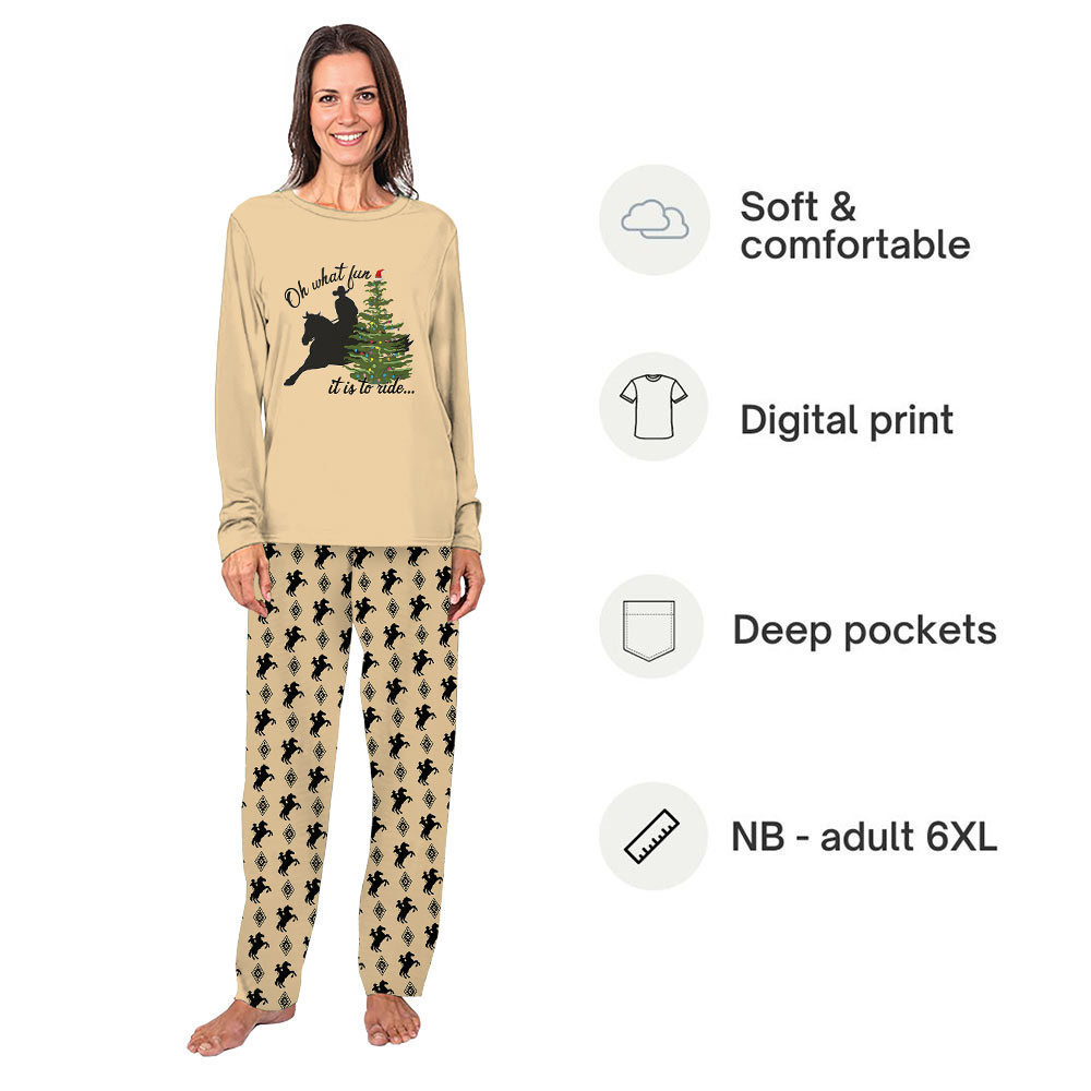 Original Cowboy Christmas Pajamas Oh What Fun It Is To Ride Original Cowboy Christmas Pajamas Oh What Fun It Is To Ride