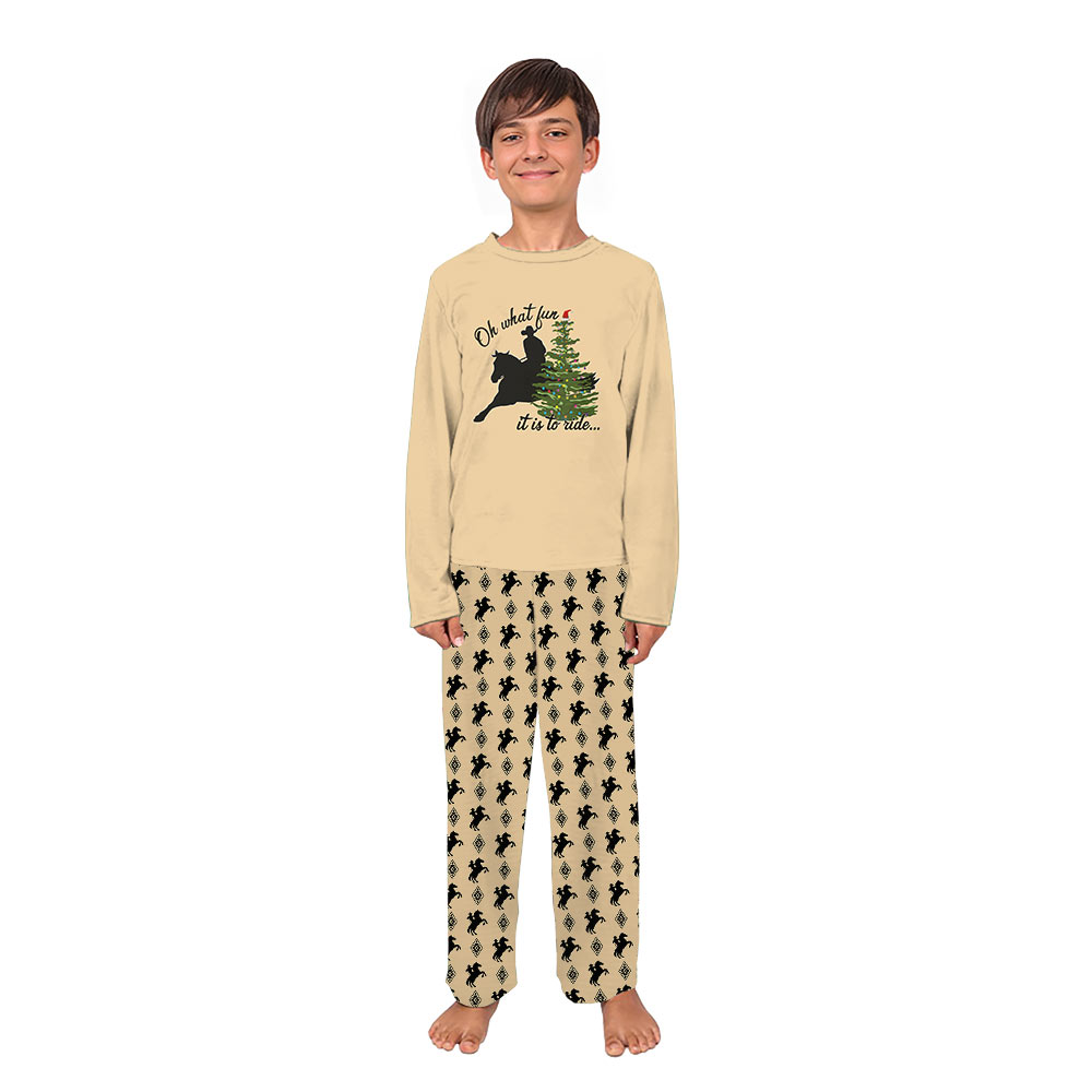 Original Cowboy Christmas Pajamas Oh What Fun It Is To Ride Original Cowboy Christmas Pajamas Oh What Fun It Is To Ride
