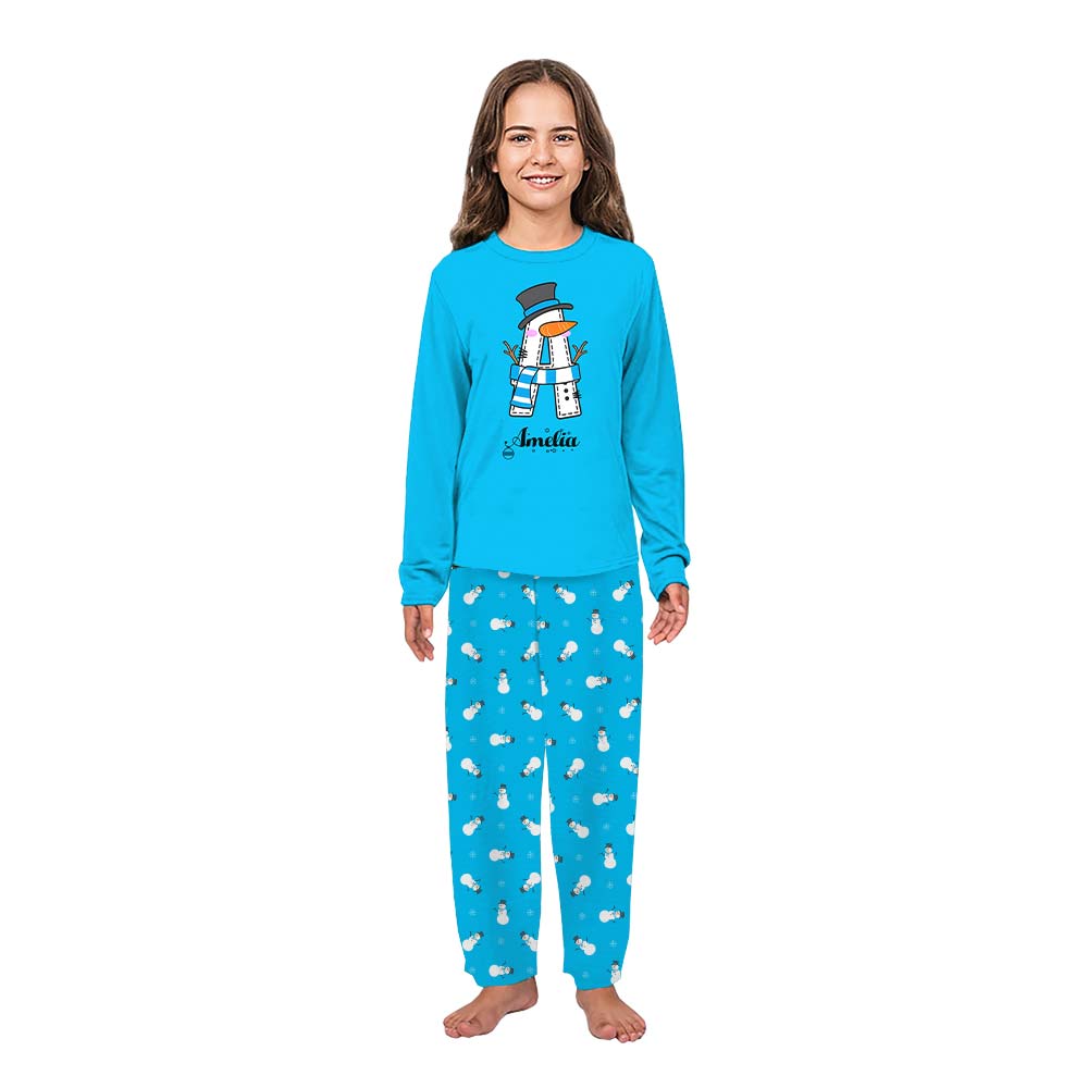 Personalized Snowman Monogrammed Matching Family Christmas Pajamas Personalized Snowman Monogrammed Matching Family Christmas Pajamas