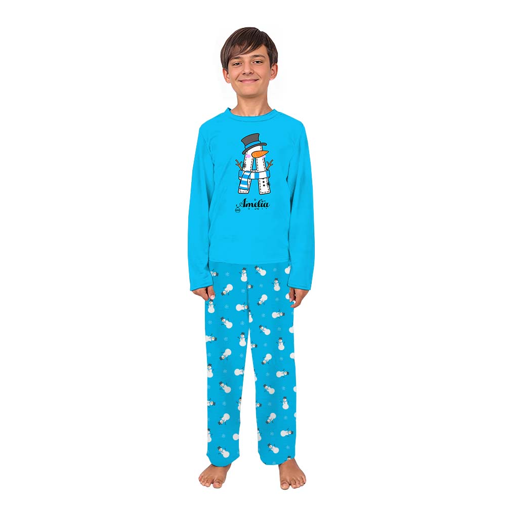 Personalized Snowman Monogrammed Matching Family Christmas Pajamas Personalized Snowman Monogrammed Matching Family Christmas Pajamas