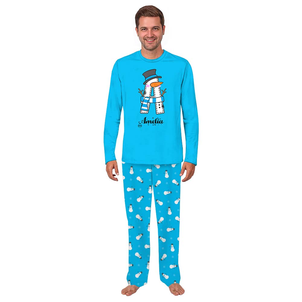 Personalized Snowman Monogrammed Matching Family Christmas Pajamas Personalized Snowman Monogrammed Matching Family Christmas Pajamas