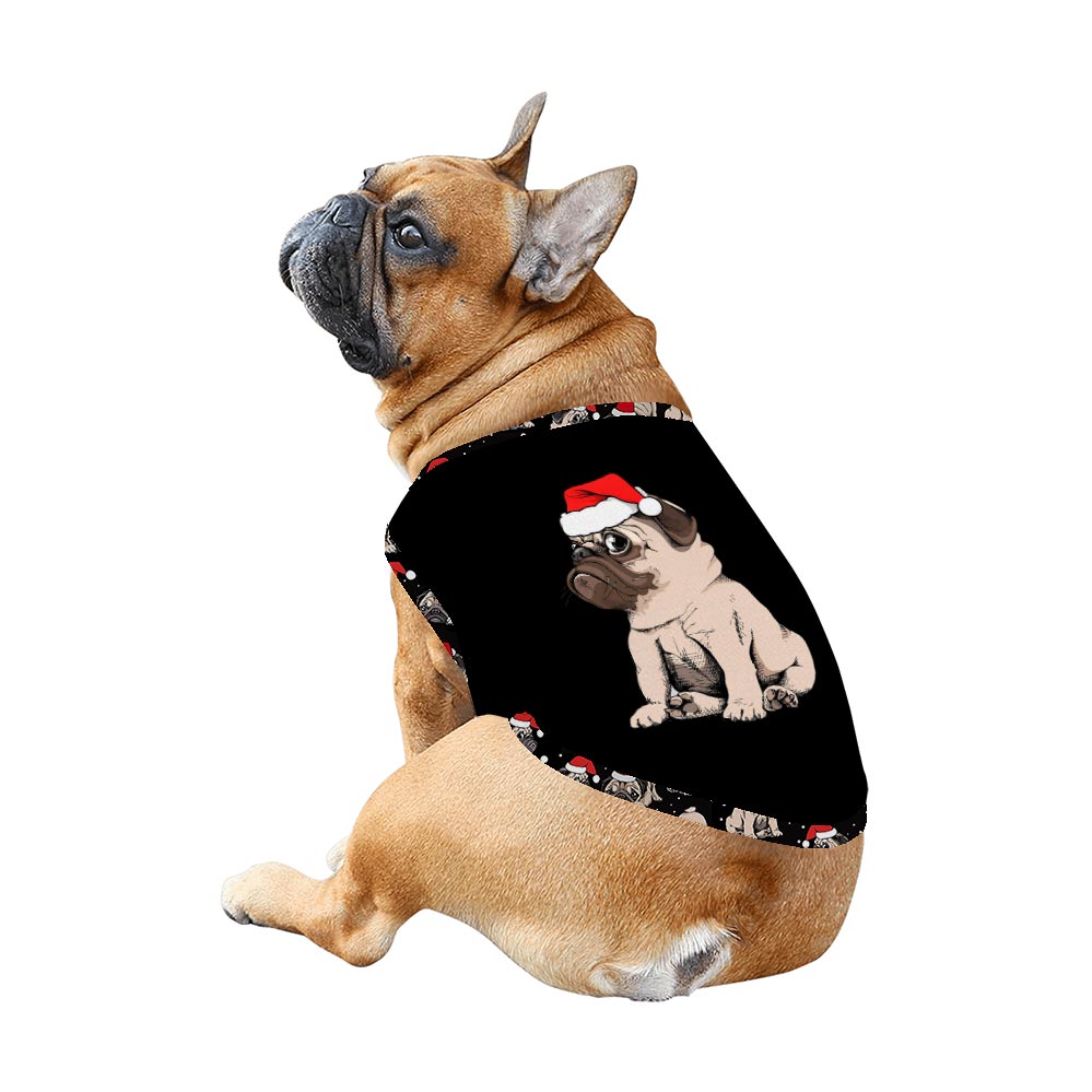 Pug Dog Plus Size Family Christmas Pajamas with Black Color Pug Dog Plus Size Family Christmas Pajamas with Black Color