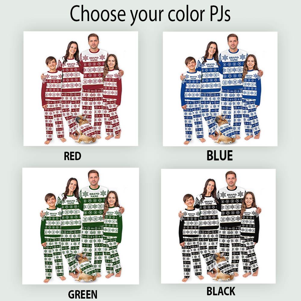 Personalized Soccer Pajamas With Logo For Team Matching Christmas Personalized Soccer Pajamas With Logo For Team Matching Christmas