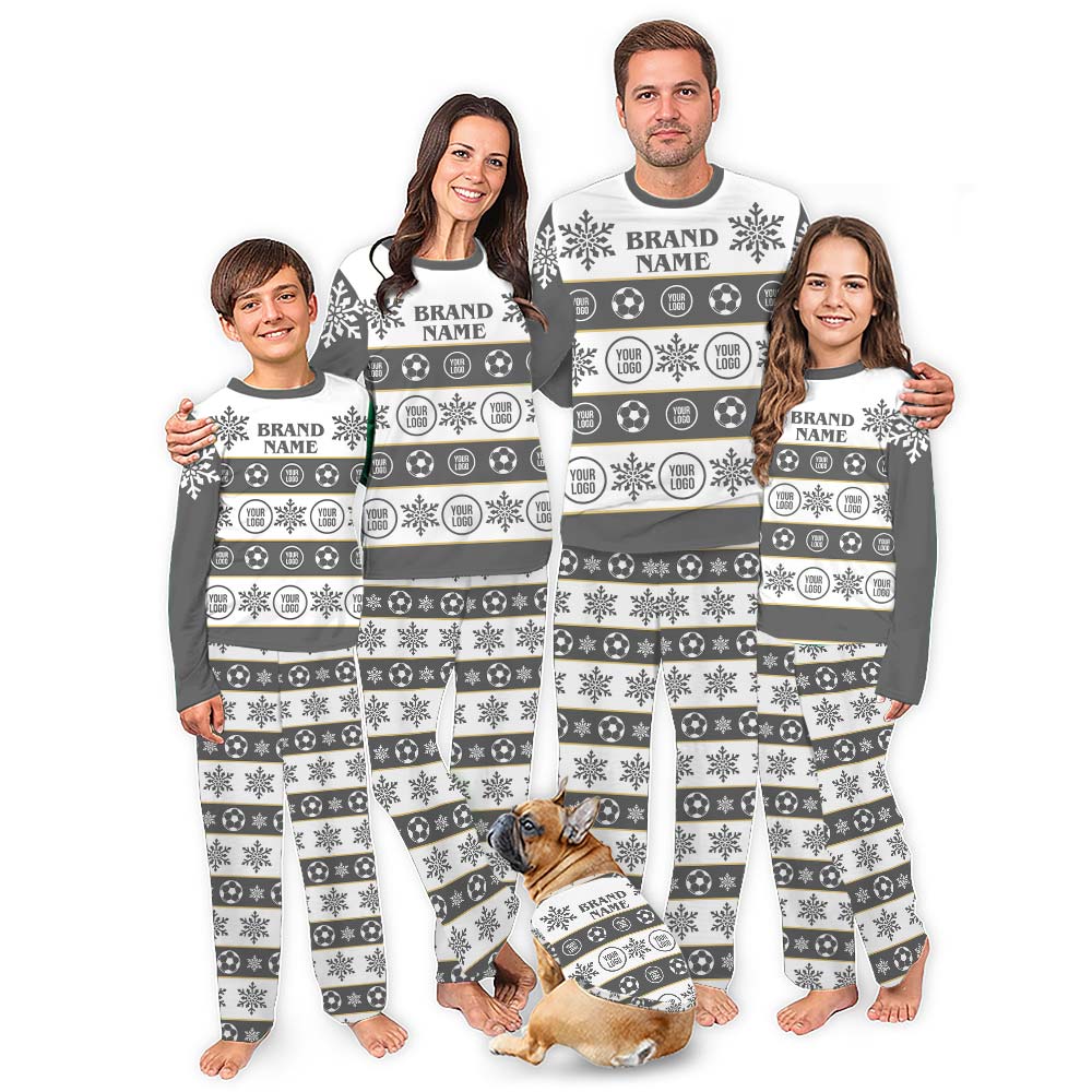 Personalized Soccer Pajamas With Logo For Team Matching Christmas Personalized Soccer Pajamas With Logo For Team Matching Christmas