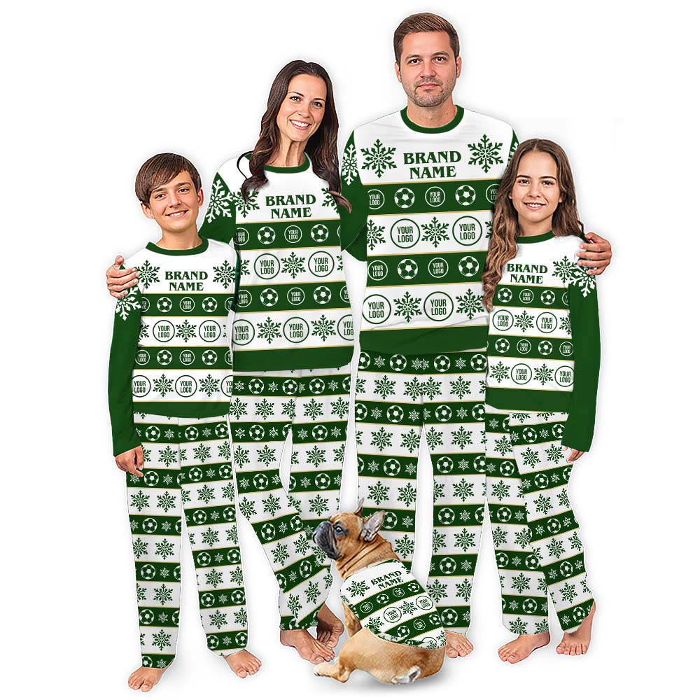 Personalized Soccer Pajamas With Logo For Team Matching Christmas Personalized Soccer Pajamas With Logo For Team Matching Christmas