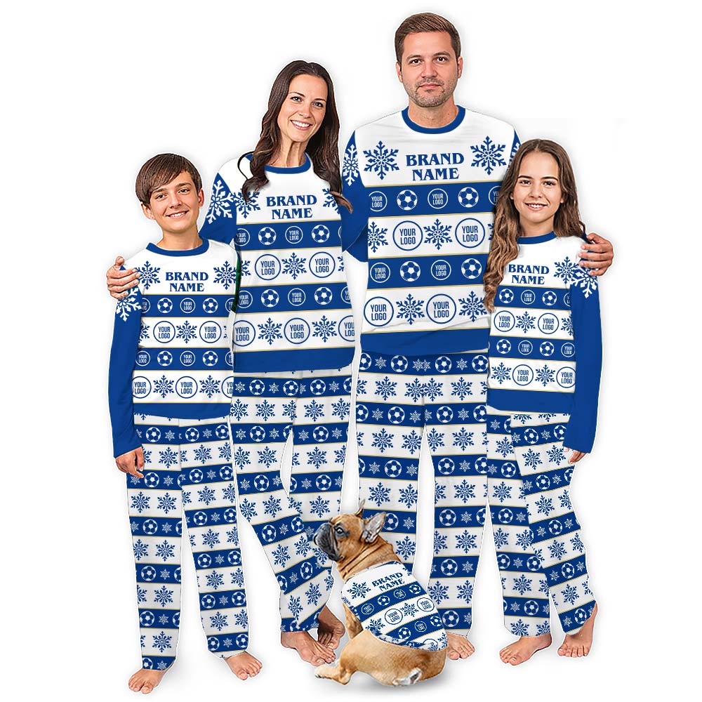 Personalized Soccer Pajamas With Logo For Team Matching Christmas Personalized Soccer Pajamas With Logo For Team Matching Christmas