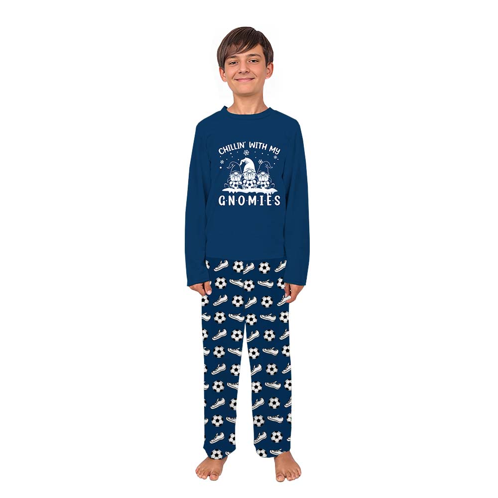 Chillin With My Gnomies Soccer Matching Family Christmas Pajamas Chillin With My Gnomies Soccer Matching Family Christmas Pajamas
