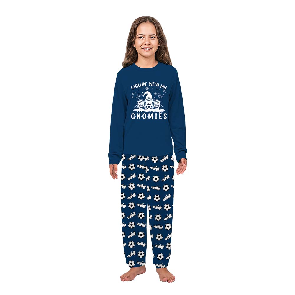 Chillin With My Gnomies Soccer Matching Family Christmas Pajamas Chillin With My Gnomies Soccer Matching Family Christmas Pajamas