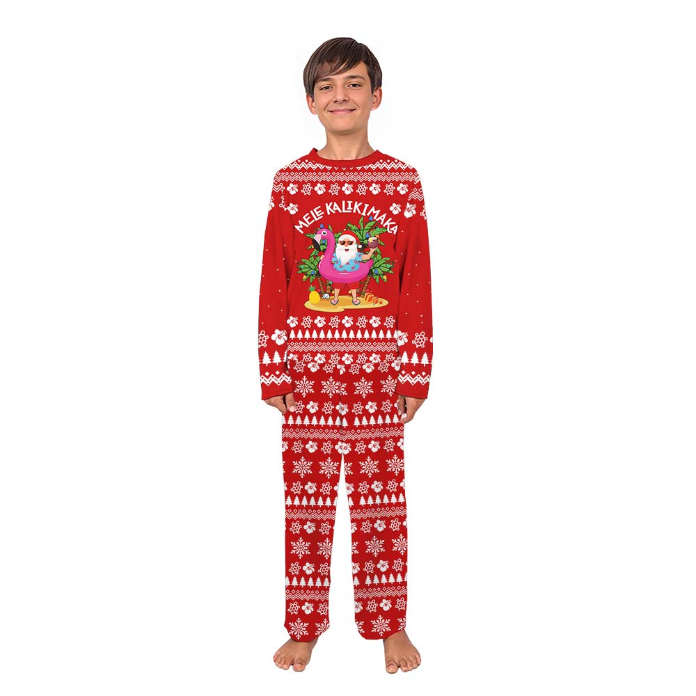 Funny Mele Kalikimaka Santa Tropical Christmas Pajamas Funny Mele Kalikimaka Santa Tropical Christmas Pajamas