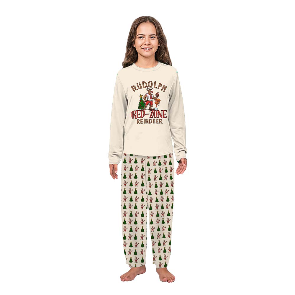Rudolph The Red Nosed Reindeer FootBall Christmas Pajamas Matching Family Rudolph The Red Nosed Reindeer FootBall Christmas Pajamas Matching Family