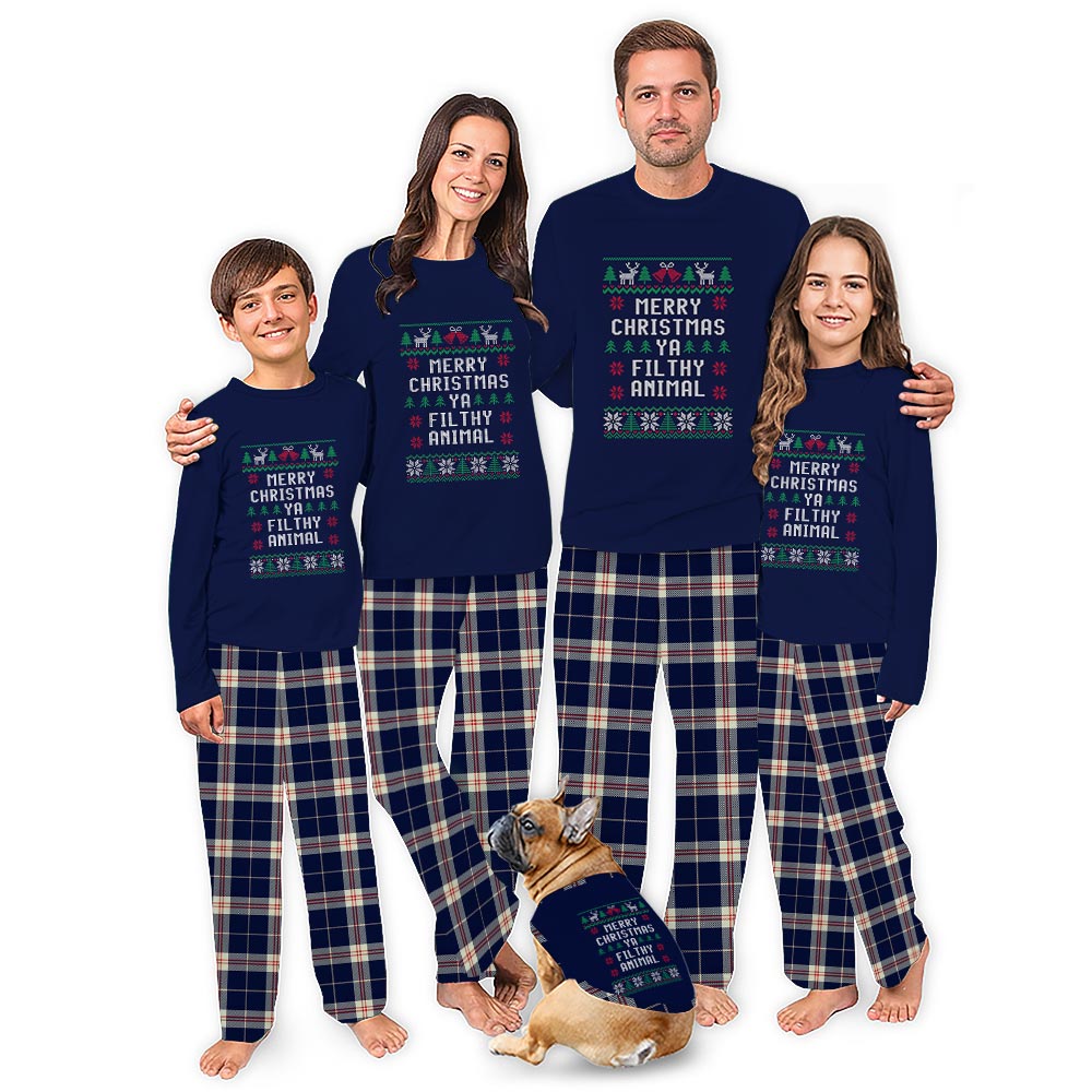 Merry Christmas Ya Filthy Animal Family Pajamas With Pockets