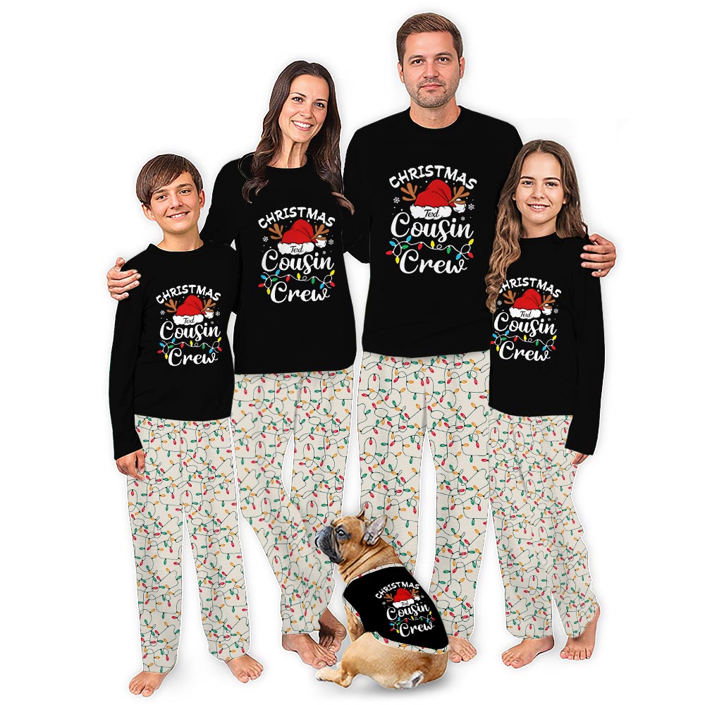 Personalized Matching Cousin Christmas Pajamas With Names Personalized Matching Cousin Christmas Pajamas With Names