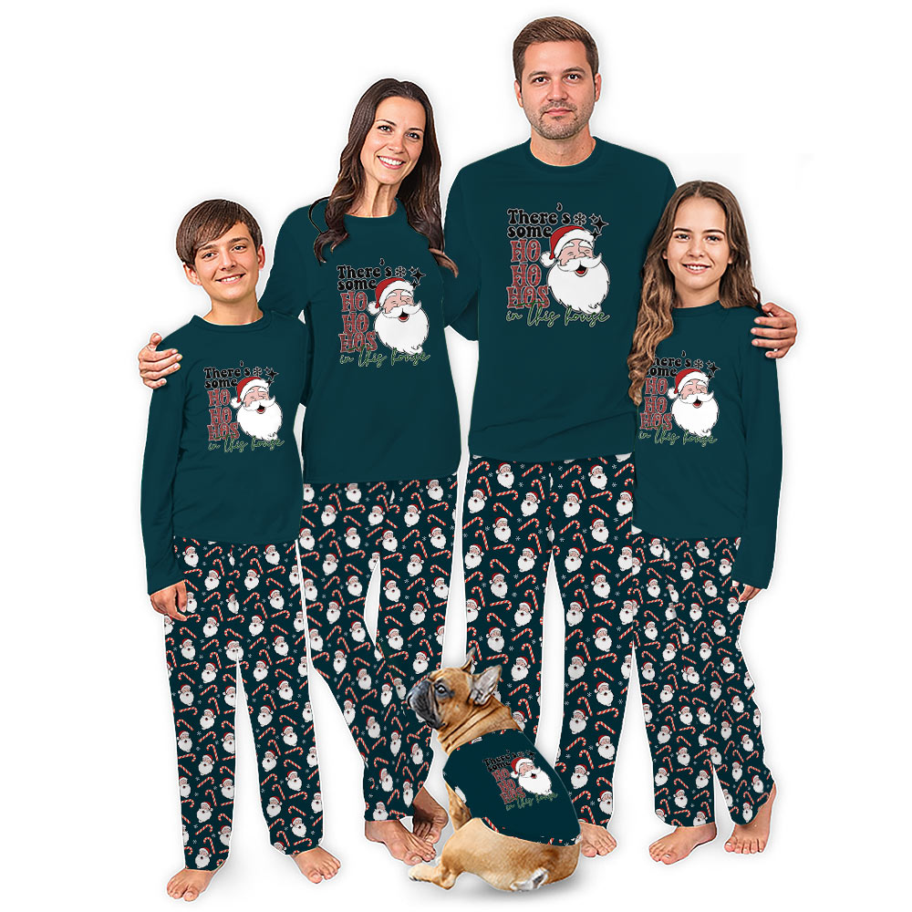 There is some ho ho hos in this house Christmas Matching Funny Pajamas There is some ho ho hos in this house Christmas Matching Funny Pajamas