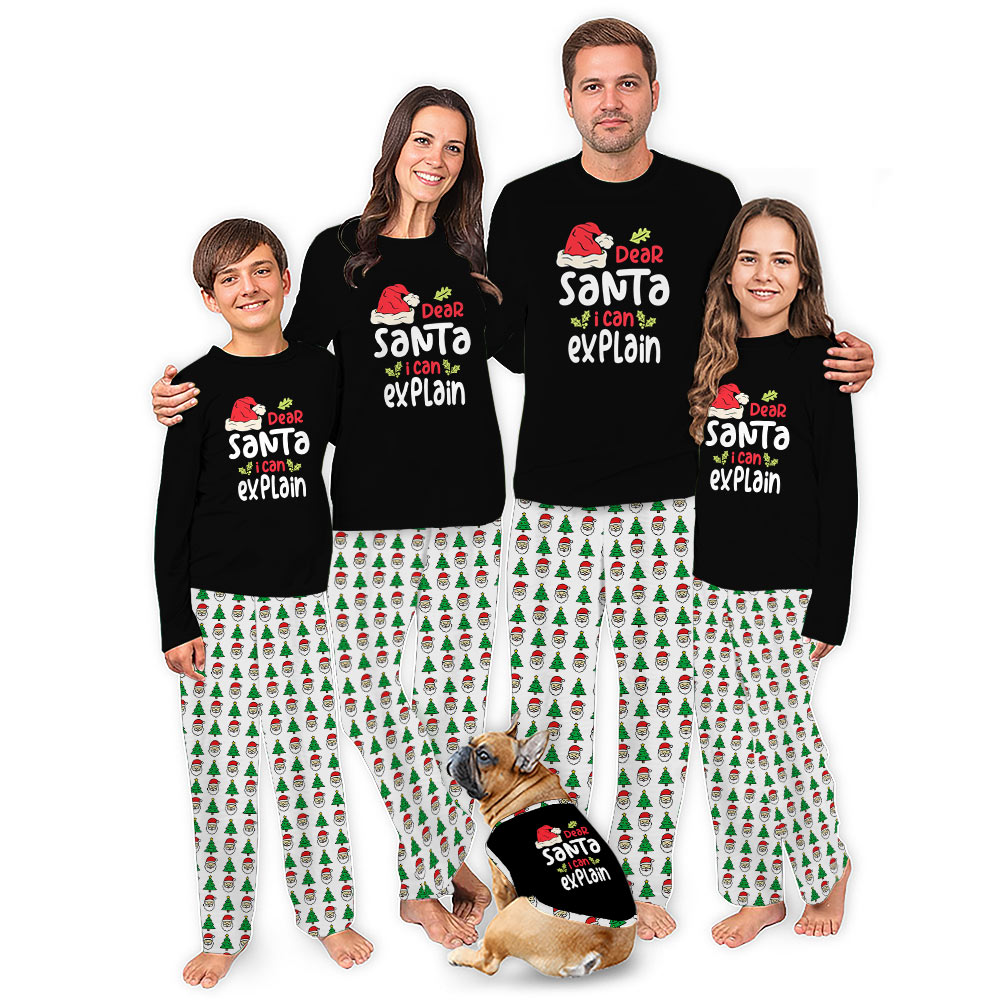 Cute Christmas Matching Pajama Sets Saying Dear Santa I Can Explain Cute Christmas Matching Pajama Sets Saying Dear Santa I Can Explain