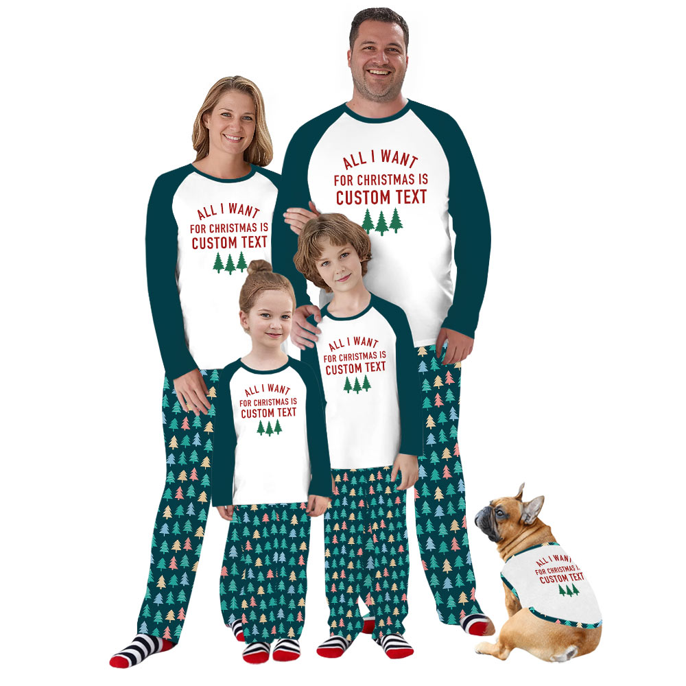Personalized Xmas Pajamas Saying All I Want For Christmas Is U Personalized Xmas Pajamas Saying All I Want For Christmas Is U