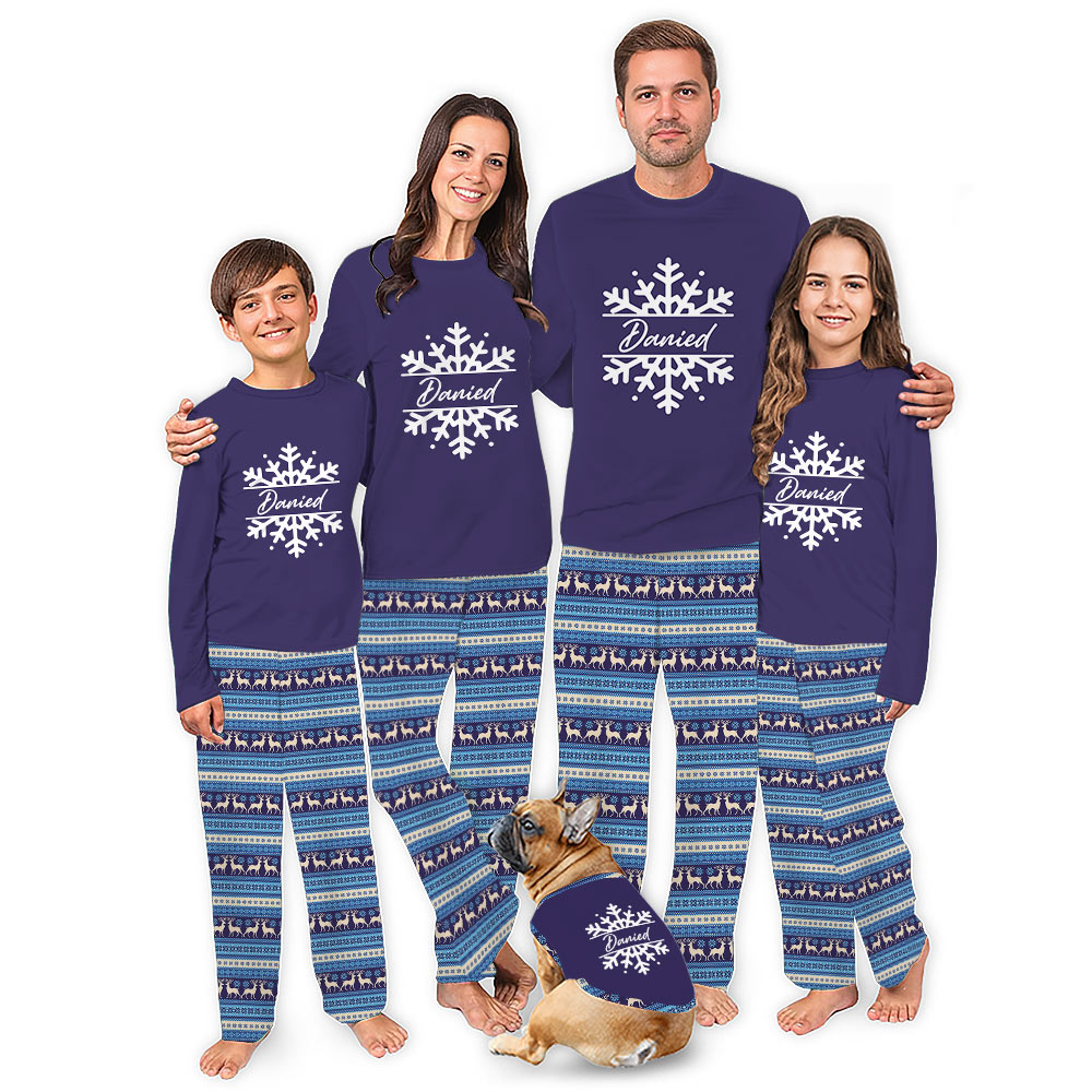 Custom Name Matching Christmas Jammies For Family All Sizes In Purple Custom Name Matching Christmas Jammies For Family All Sizes In Purple