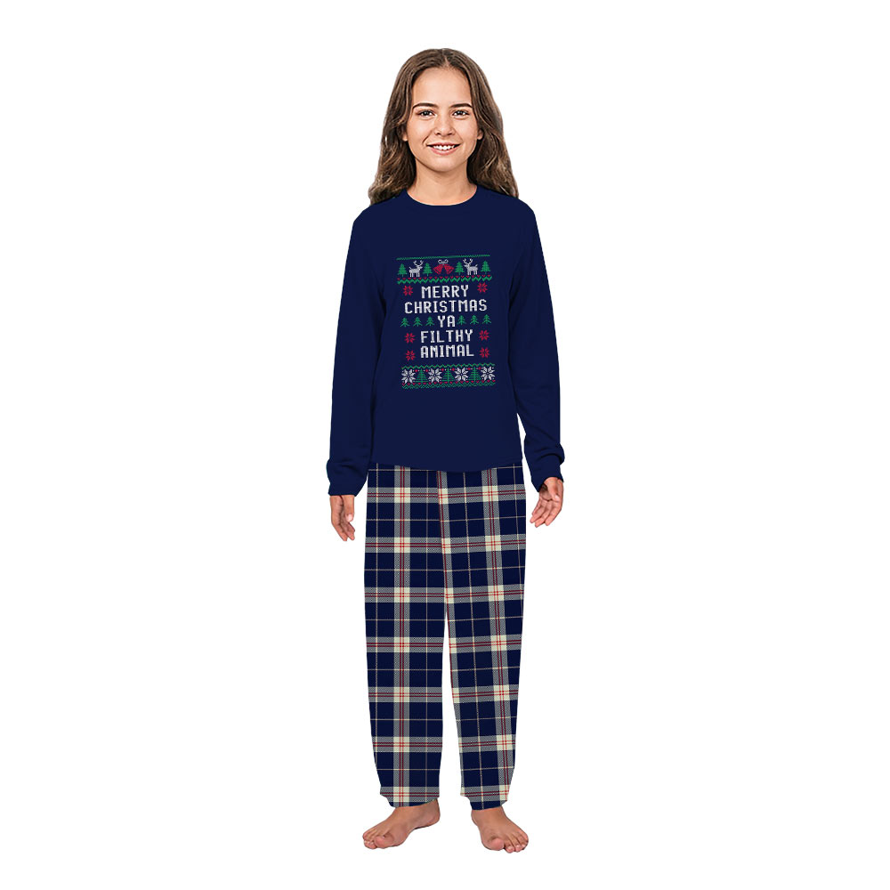 Merry Christmas Ya Filthy Animal Family Pajamas With Pockets