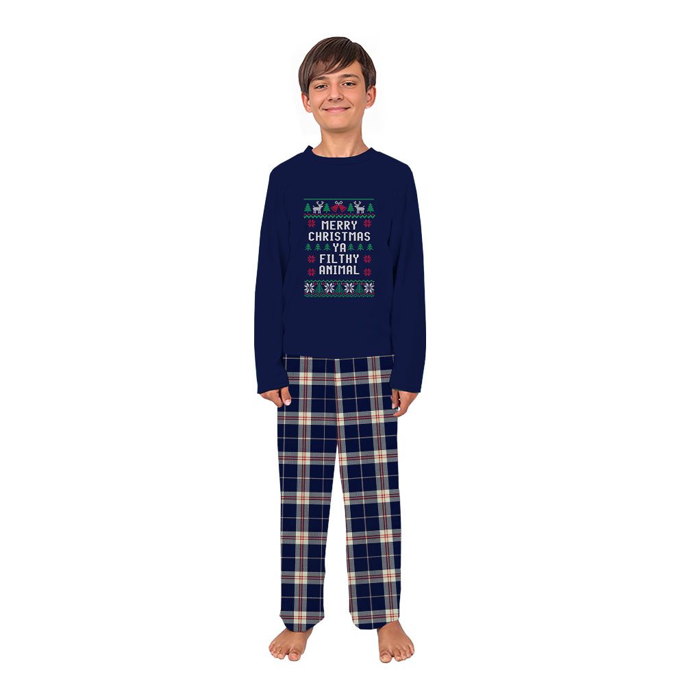 Merry Christmas Ya Filthy Animal Family Pajamas With Pockets
